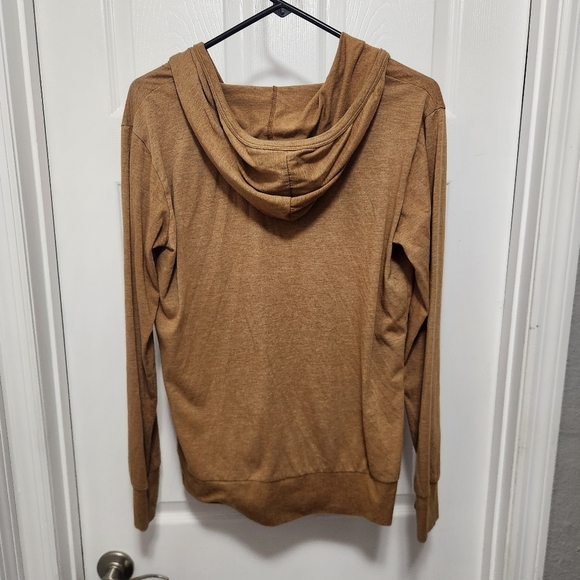 Women's Medium Tan Zip-Up Hoodie - Picture 2 of 5